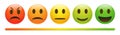 Vector emotion feedback scale on white background Royalty Free Stock Photo