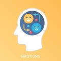 Vector Emotions concept. Modern gradient flat style.