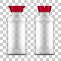 Vector empty glass soy sauce bottle on transparent background Royalty Free Stock Photo