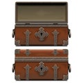 Vector Empty Old Pirate Forged Chest Royalty Free Stock Photo