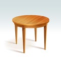 Vector Empty Round Wood Table