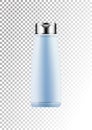 Vector empty silver and blue package for cosmetic products tube and bottle for lotion, shower gel, shampoo, hair balm Royalty Free Stock Photo