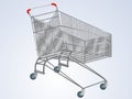 Vector empty supermarket cart