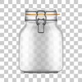 Vector empty Bale Glass Jar with Swing Top Lid