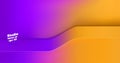 Vector Empty vivid purple gradient to orange yellow studio table with slope step room background ,product display with copy space