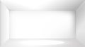 Vector empty white photo studio interior background. Realistic empty white wall. Royalty Free Stock Photo