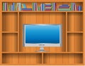 Vector Empty wood shelf. Royalty Free Stock Photo