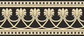 Vector endless gold and black national persian ornament.