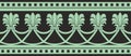 Vector endless green with black national persian ornament.