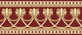 Vector endless red and gold national persian ornament.