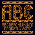 Vector English alphabet letters, abc collection.