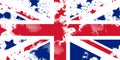 Vector English grunge flag. Union Jack. Using for decoration works