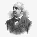 Vector engraving portrait of Felix Faure, a former president of