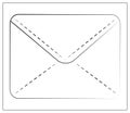 Vector envelope icon. Envelope line icon, message, mail, email, letter symbol. Editable stroke Royalty Free Stock Photo