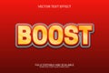 Boost fully editable vector eps 3d text effect design.