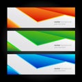 Collection banners modern, colorful background.