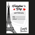 Valentines Day Flyer. Elegant Vector Illustration