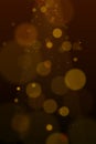 Vector eps 10 golden particles. Glowing yellow bokeh circles abstract gold luxury background. Royalty Free Stock Photo