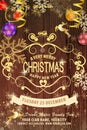 Vector EPS 10 illustration for Merry Christmas and Happy New Year . Royalty Free Stock Photo