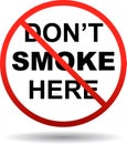 No smoking text sign