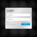 Vector login interface - username and password Royalty Free Stock Photo