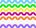 Vector Eps8 Ric Rac in 7 Colors Royalty Free Stock Photo