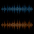 Vector equalizer, sound waves. Music Digital Equalizer. Royalty Free Stock Photo