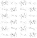 Vector equestrian seamless pattern of horse bit