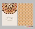 Vector ethnic card template