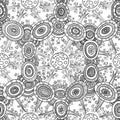 Vector ethnic forest seamless pattern for halloween Royalty Free Stock Photo