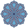 Vector Ethnic mandala design. Dot painting art in aboriginal style Royalty Free Stock Photo