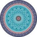 Vector Ethnic mandala design. Dot painting art in aboriginal style Royalty Free Stock Photo