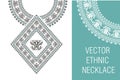Vector Ethnic necklace Embroidery for fashion women. Royalty Free Stock Photo