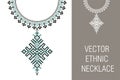 Vector Ethnic necklace Embroidery for fashion women. Royalty Free Stock Photo