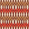 Vector ethnic pattern with zigzag lines
