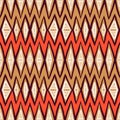 Vector ethnic pattern with zigzag lines