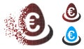 Fragmented Pixel Halftone Euro Deposit Egg Icon Royalty Free Stock Photo