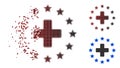 Dust Pixel Halftone Euro Medicine Icon