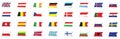 Vector Europe National Flag Set