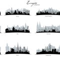 Vector european coutries silhouettes