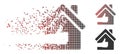 Dispersed Pixel Halftone Excellent House Icon