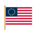 Vector detailed reproduction of the official flag American Betsy Royalty Free Stock Photo