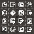 Vector Exit icon set