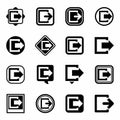 Vector Exit icon set