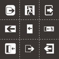 Vector exit icons set