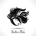 Vector Exotic Fish. Patterned Sea Logo Collection