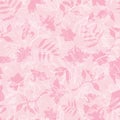 Vector Exotic Pink Dawn Florals Seamless Pattern