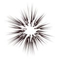 Vector Explode Flash, Cartoon Explosion, Star Burst on White Background