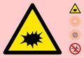 Vector Explode Warning Triangle Sign Icon