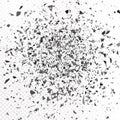 Vector explosion cloud of black pieces. Vector illustration Royalty Free Stock Photo